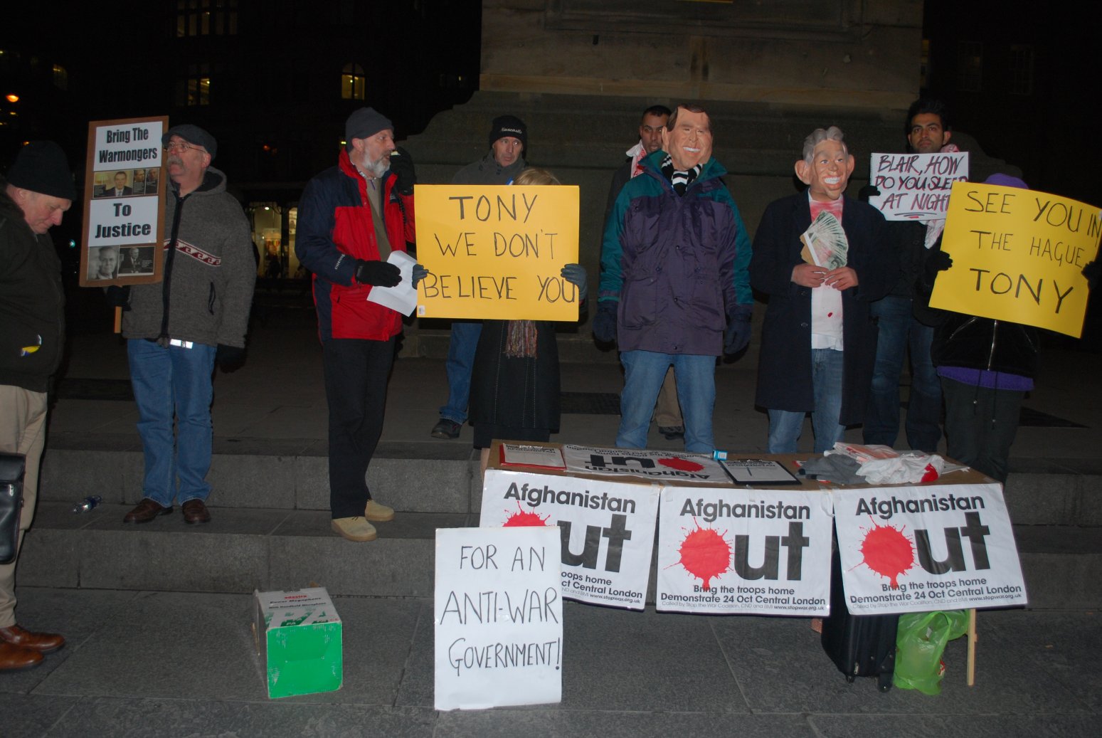 Protest Vigil as Blair attends Chilcot